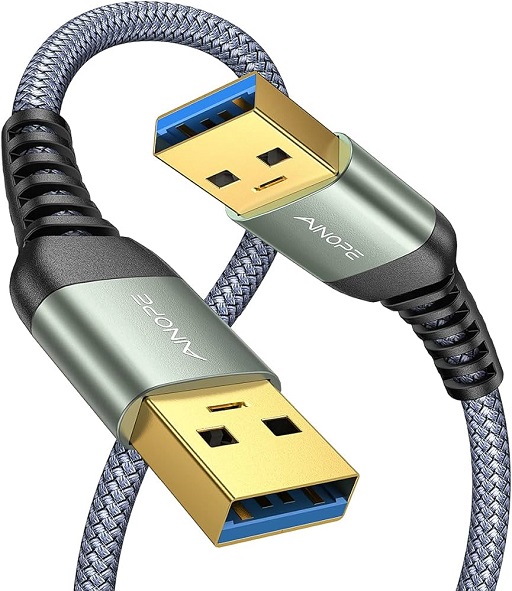 USB केबल से जुड़ाई
