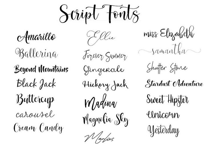 Cursive Font Name Style
