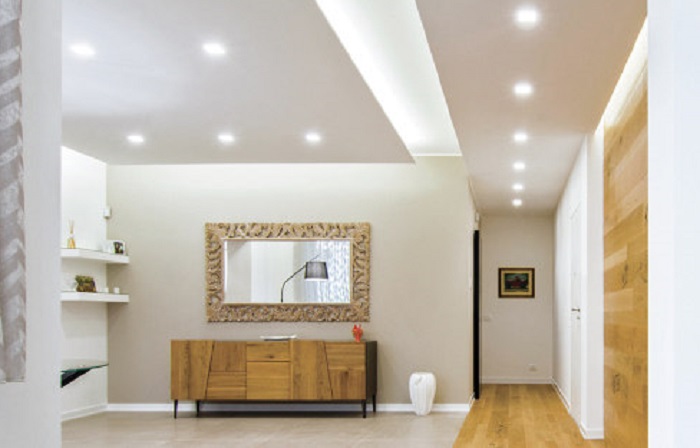POP Ceiling with Recessed Lighting