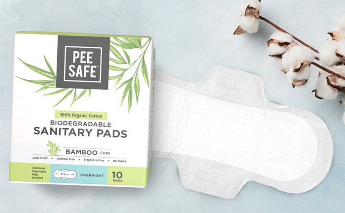 Pee Safe Organic Cotton Sanitary Pads