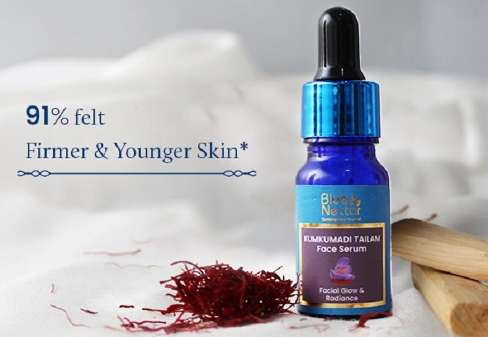 Blue Nectar Kumkumadi Ayurvedic Radiance Glow Night Serum 1